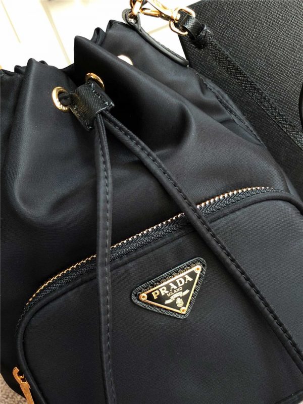 Prada Classic Nylon Drawstring Women’s Bucket Bag - Image 4