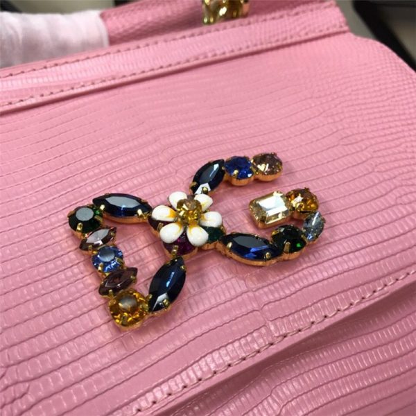 Dolce & Gabbana D&G Bag Sicily Leather Shoulder Bag pink - Image 5