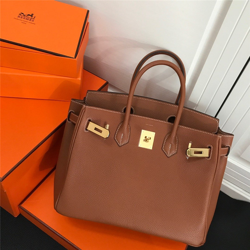 New Hermes Birkin Bag 30cm Etoupe Togo Leather - Image 5