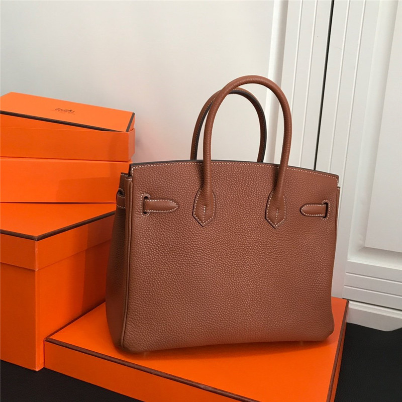 New Hermes Birkin Bag 30cm Etoupe Togo Leather - Image 4