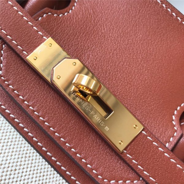 Hermès Leather Hermes Birkin Handbag  swift bag - Image 8