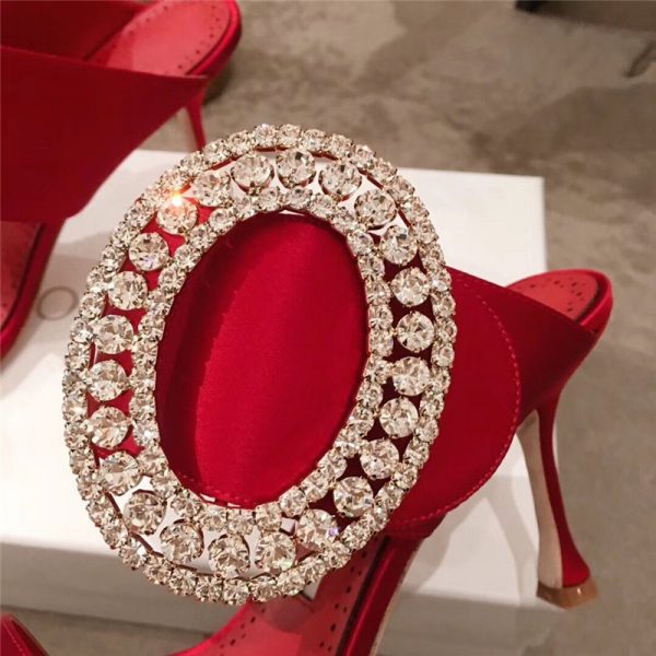 manolo blahnik sandals heels red - Image 4