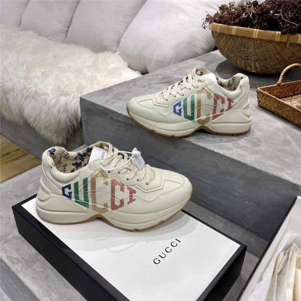 Women’s Rhyton Gucci logo leather sneaker Lovers - Image 9