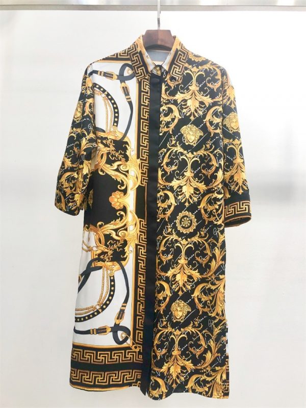 Versace belt print shirt skirt
