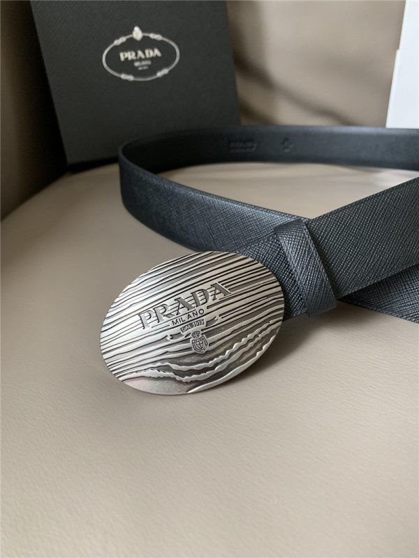 Prada saffiano 34mm leather belt black - Image 5