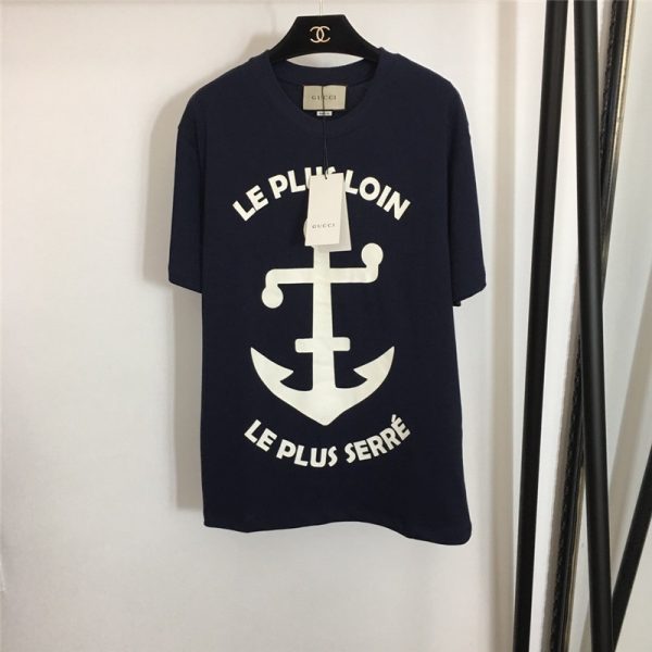 gucci logo print T-shirt Black