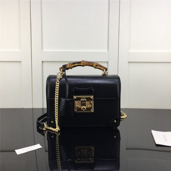 Padlock GG small bamboo shoulder bag