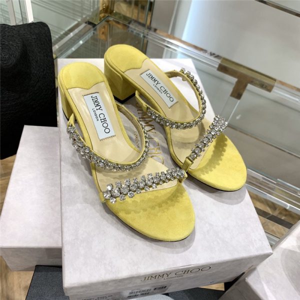 Jimmy Choo Rhinestone Low Heel Sandals - Image 2