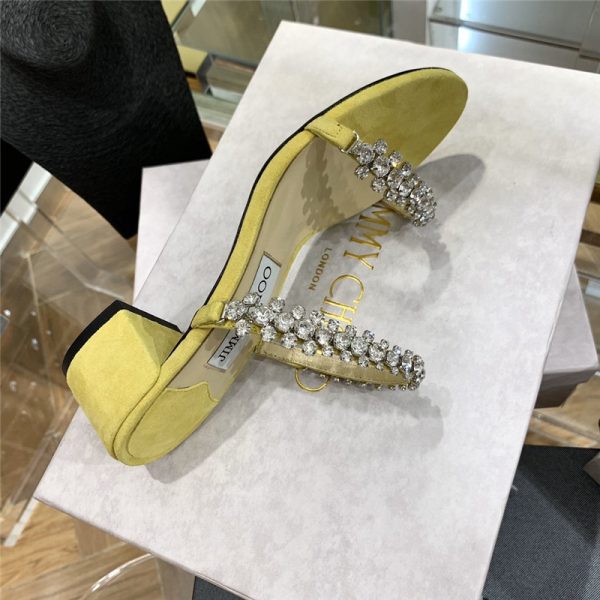 Jimmy Choo Rhinestone Low Heel Sandals - Image 3