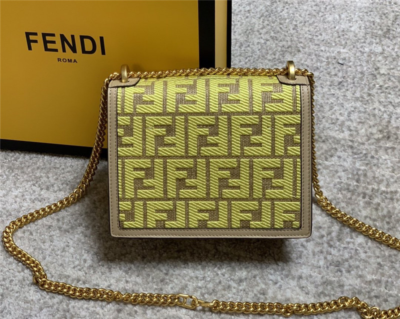 fendi Embroidery FF bag gold - Image 2