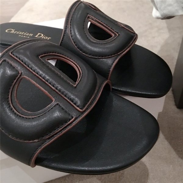 dior flat sandals black - Image 4