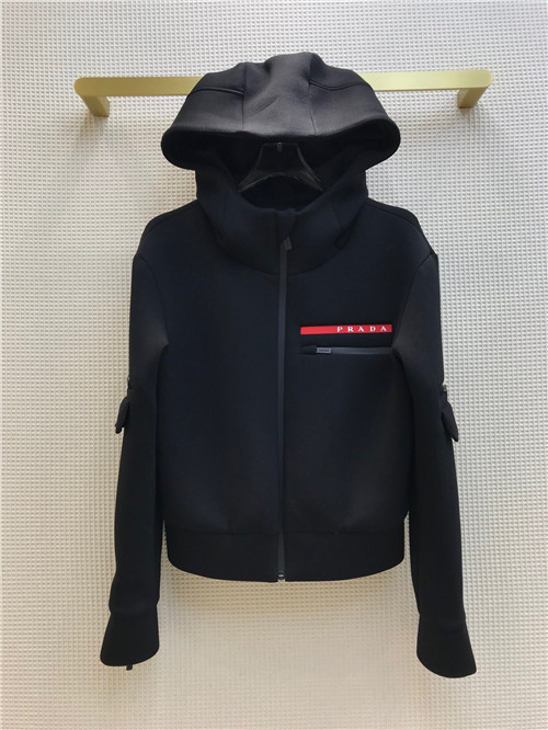 prada hooded sweatshirt jacket