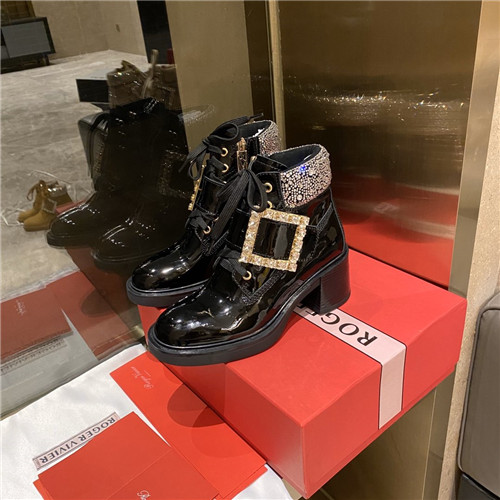 roger vivier ankle boots black
