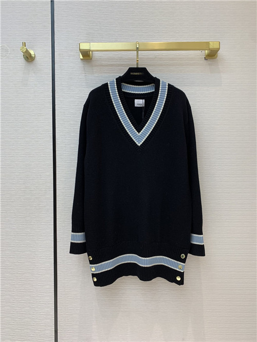 burberry Brown Reese V-Neck Sweater