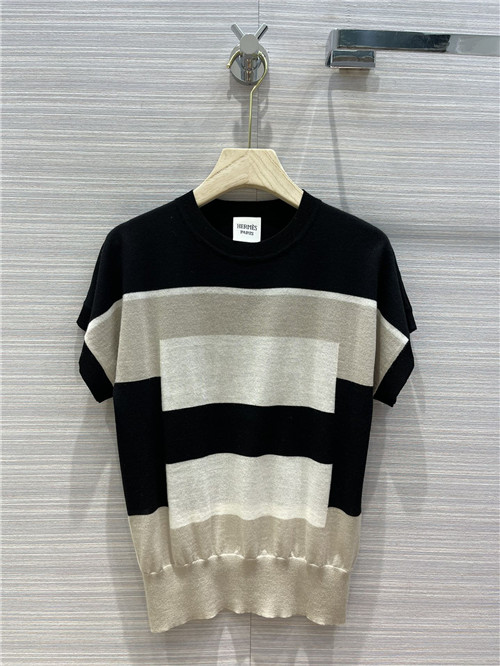 hermes wool short sleeve top