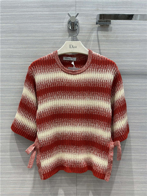 dior knitted short sleeve top