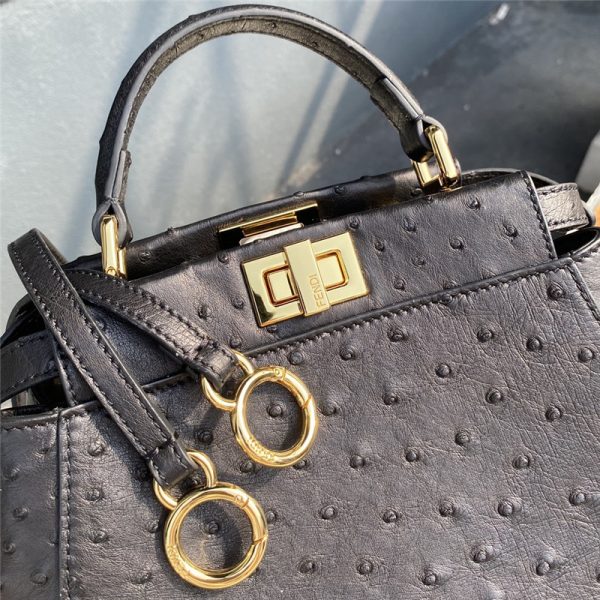 fendi ostrich leather peekaboo bag - Image 8