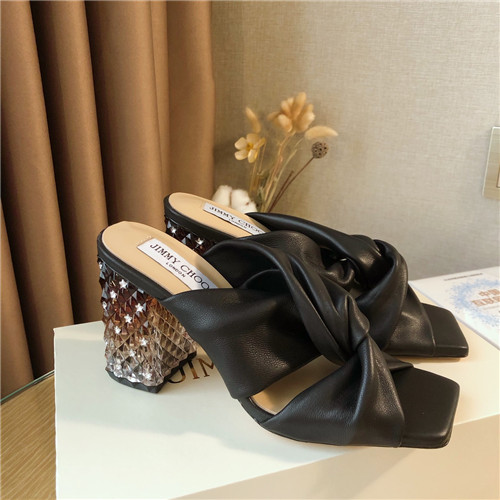 jimmy choo block heels slippers