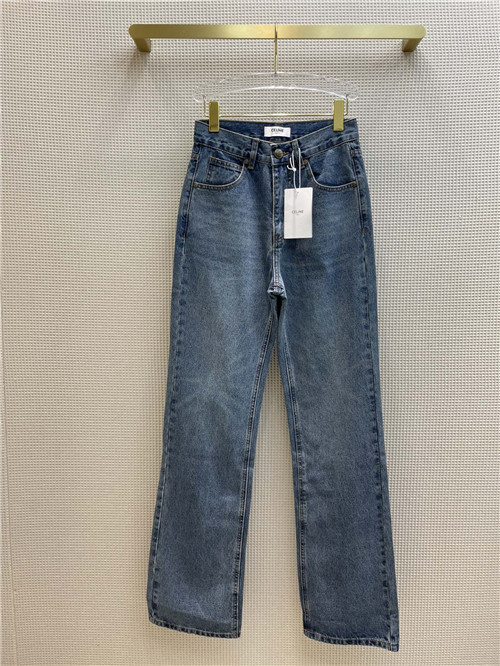 celine blue straight-leg jeans