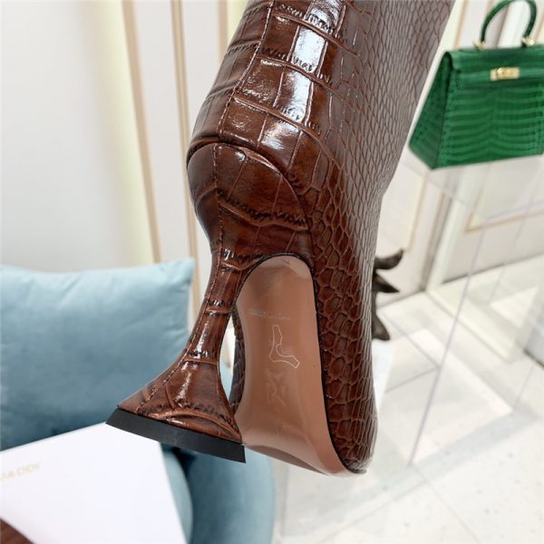 amina muaddi crocodile print boots - Image 5