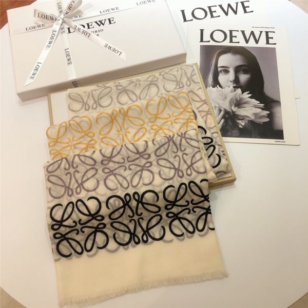 loewe anagram scarf in wool and cashmere - Image 8