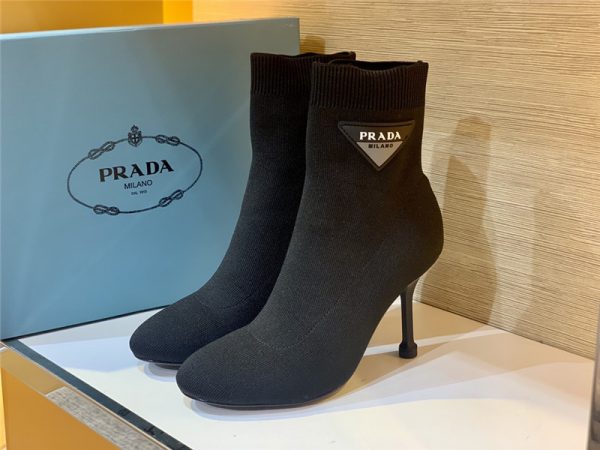 prada socks logo stretch boots