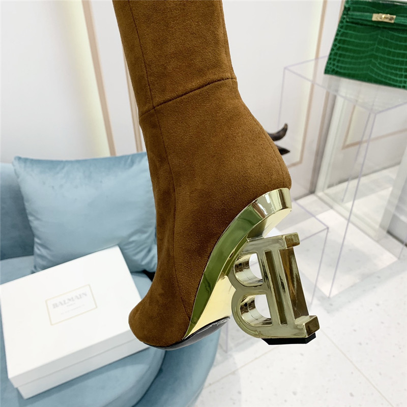 balmain logo letters long boots - Image 4