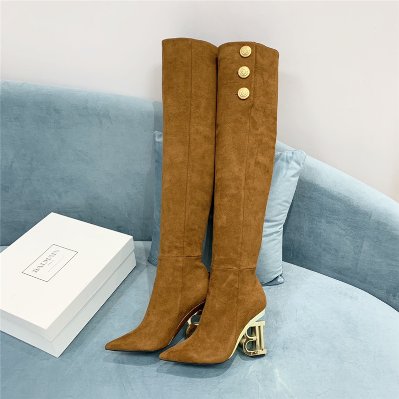 balmain logo letters long boots - Image 2