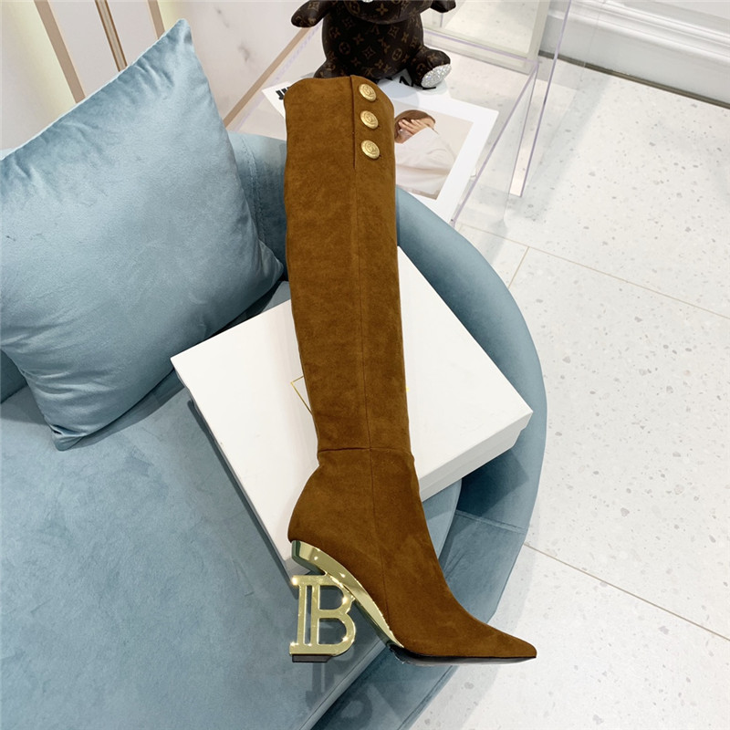 balmain logo letters long boots - Image 6