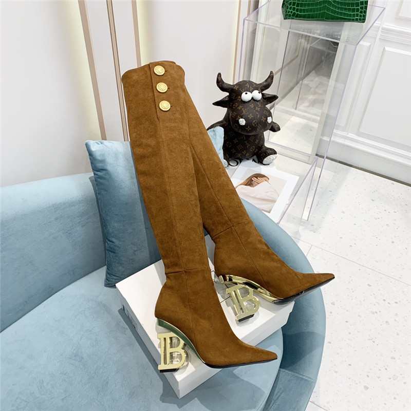 balmain logo letters long boots - Image 3