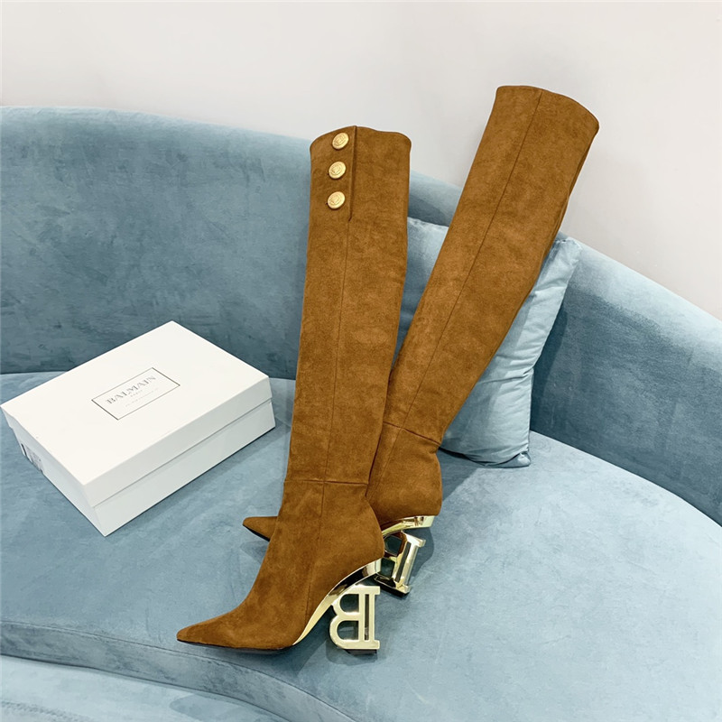 balmain logo letters long boots - Image 7