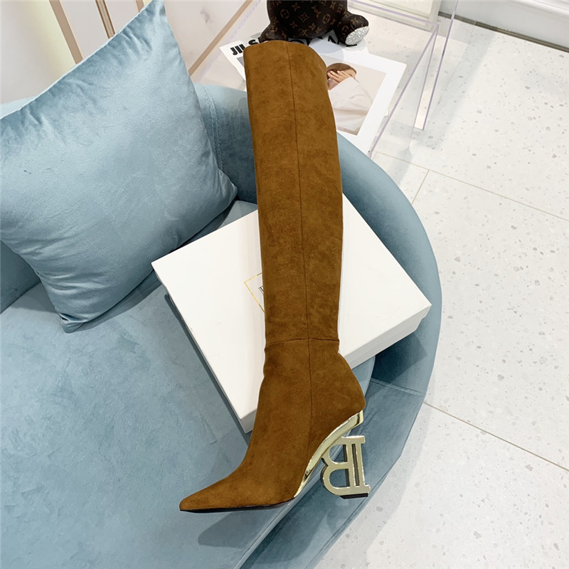balmain logo letters long boots - Image 9