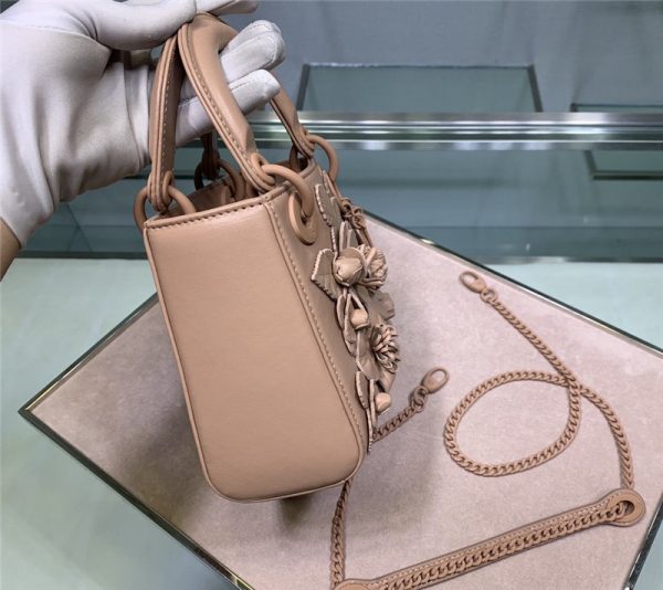 lady dior relief flower bag pink - Image 3
