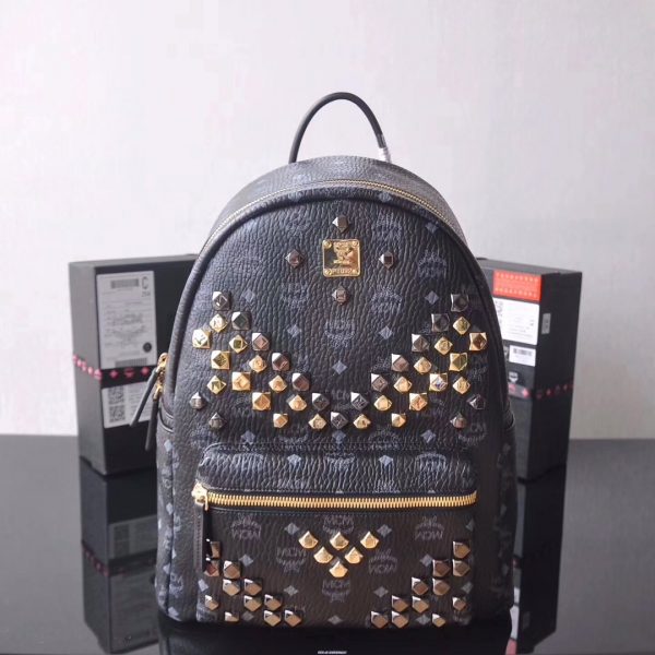 Mcm Classic M Stud Backpack Black