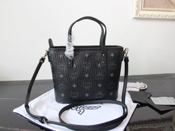 Mcm Bronze Mini Shopping Bag Black