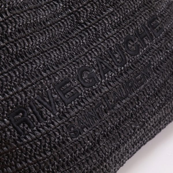 YSL Yves Saint Laurent ???? ?????? ???? ??? raffia crochet black - Image 9
