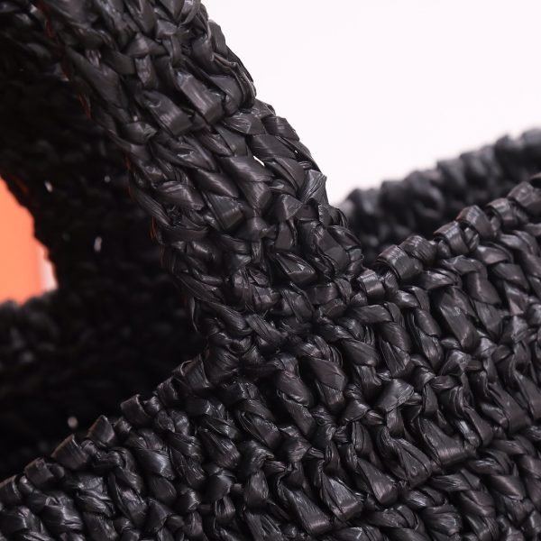 YSL Yves Saint Laurent ???? ?????? ???? ??? raffia crochet black - Image 10