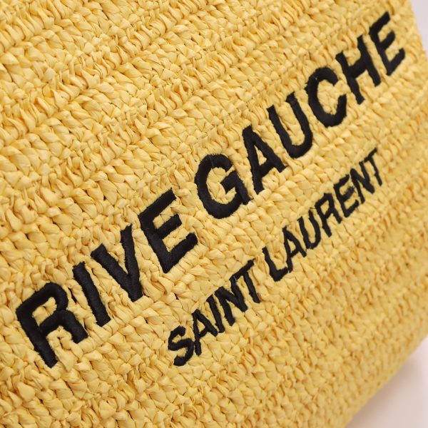YSL Yves Saint Laurent ???? ?????? ???? ??? Raffia Crochet Yellow - Image 7