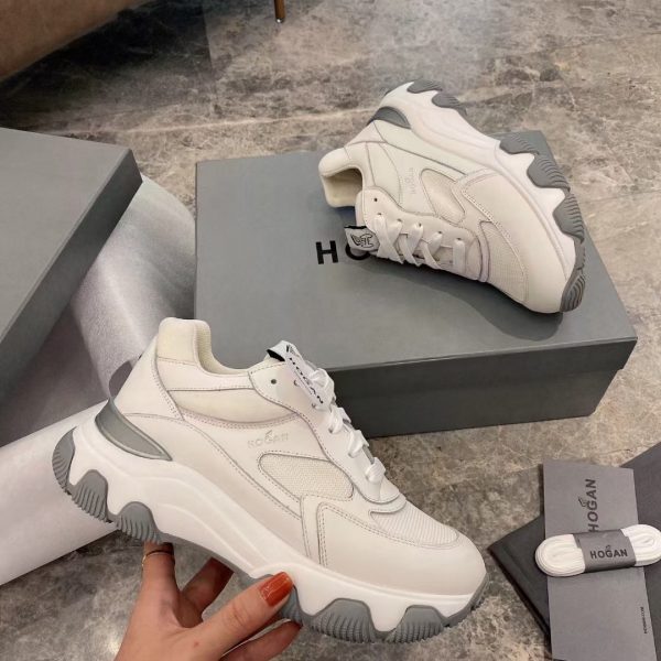 Hogan women's cat claw shoes thick bottom increase sports shoes patchwork puffy cake casual single shoes - Image 4