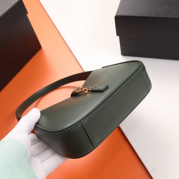 YSL Yves Saint Laurent MiniSize YSL5A7 underarm bag Dark green - Image 9