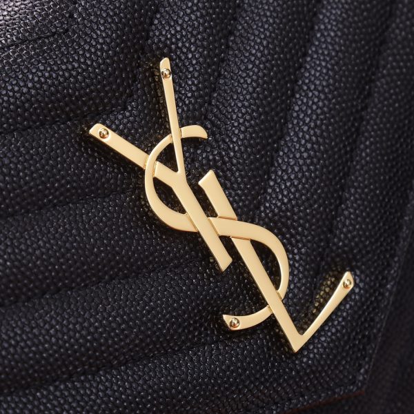 YSL Yves Saint Laurent ???????? ??? Envelope Gold logo Black - Image 4
