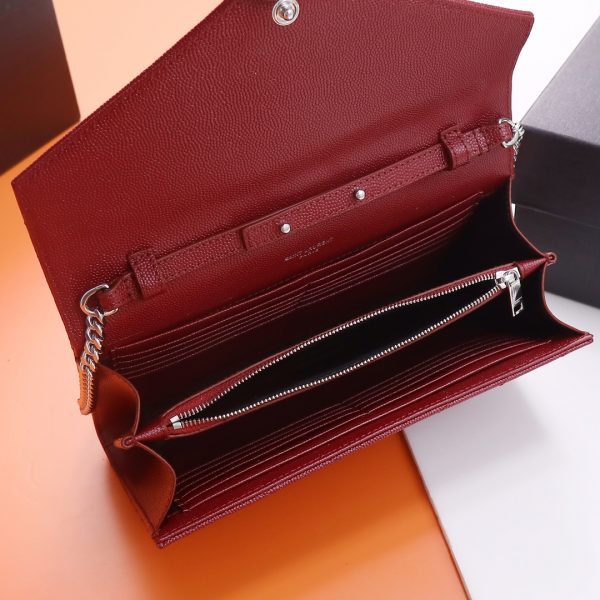 YSL Yves Saint Laurent ???????? ??? Envelope Gold logo Red - Image 8