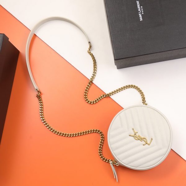 YSL Yves Saint Laurent Vinyle round cake bag