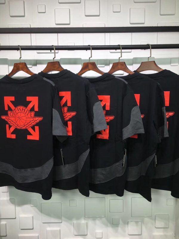 AIR JORDAN OFF WHITE TEE BLACK GRAY - Image 3