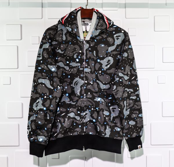 A BATHING APE BAPE SHARK 1ST CAMO DOUBLE HOODIE - Image 4