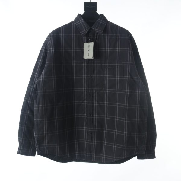 Balenciaga 22Fw BB Plaid Padded Jacket