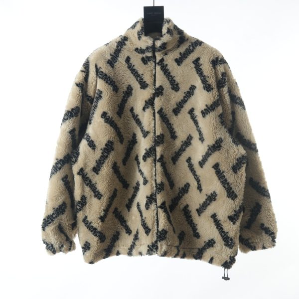 Balenciaga 22fw bullet screen jacquard letter outline jacket
