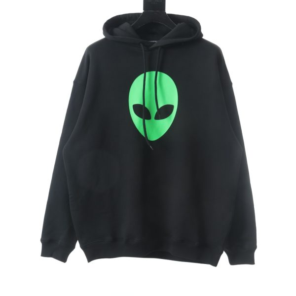 Balenciaga alien letters printing sweaters black