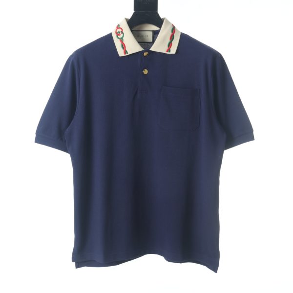 Gucci Interlocking G Neck Polo Embroidery Short Sleeve