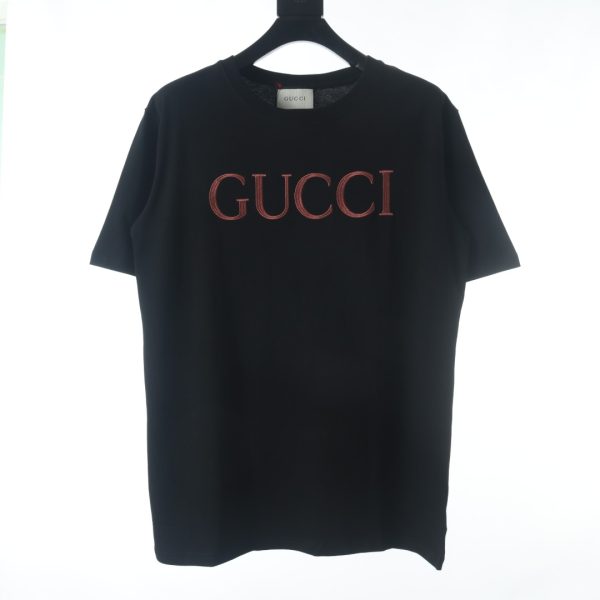 Gucci letter embroidered short-sleeved T-shirt